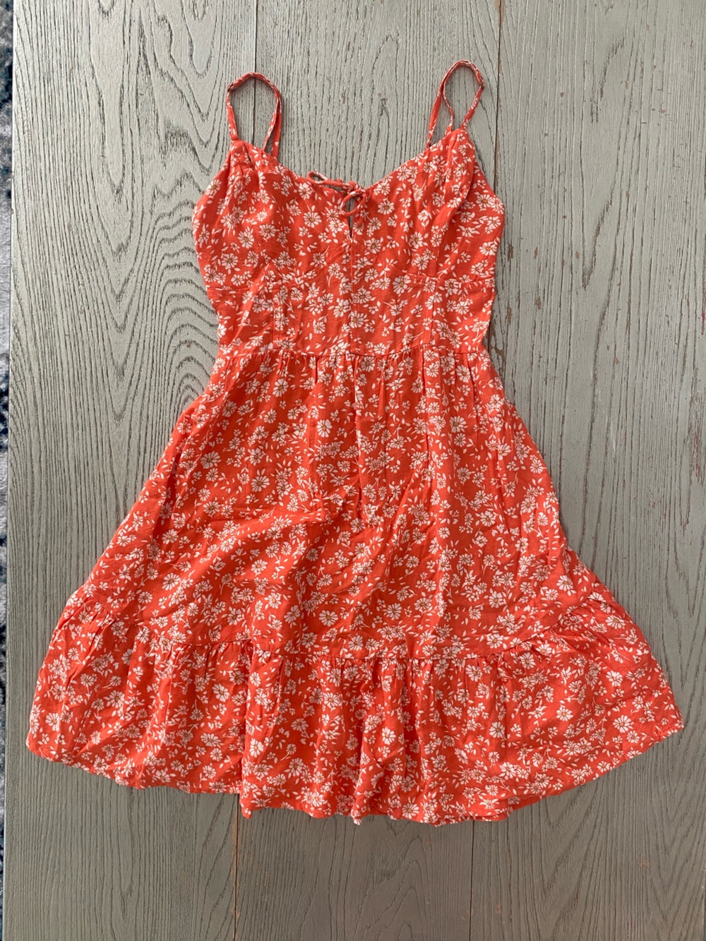 Billabong Orange Dress with White Floral Print